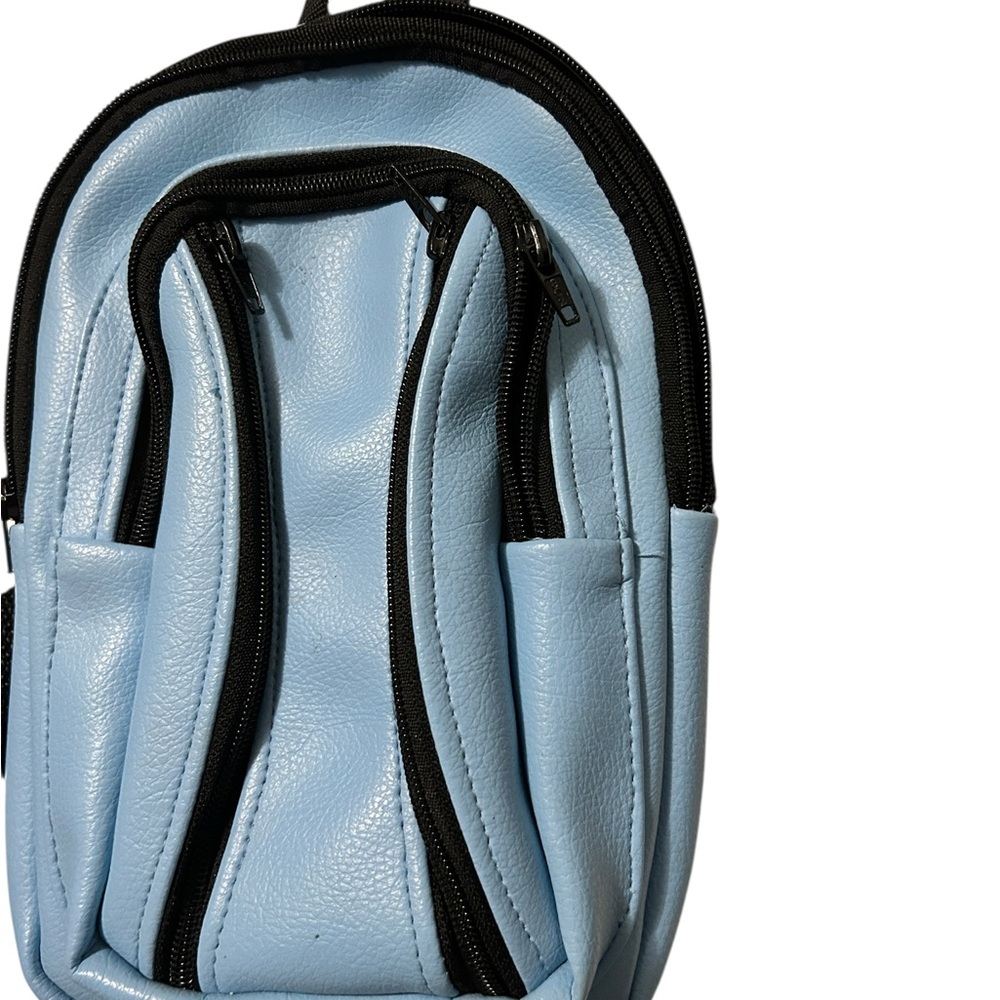 Light Blue Crossbody Mini Backpack for Women - Picture 8 of 8